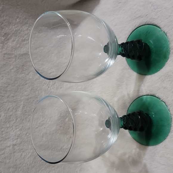 Vintage Libbey Glass Christmas tree stem goblets - Picture 8 of 8